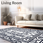 Abstract Line Art Geometric Rug Design Rug