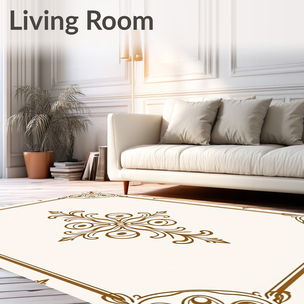 Classic Ornate Scrollwork Ornamental Rug