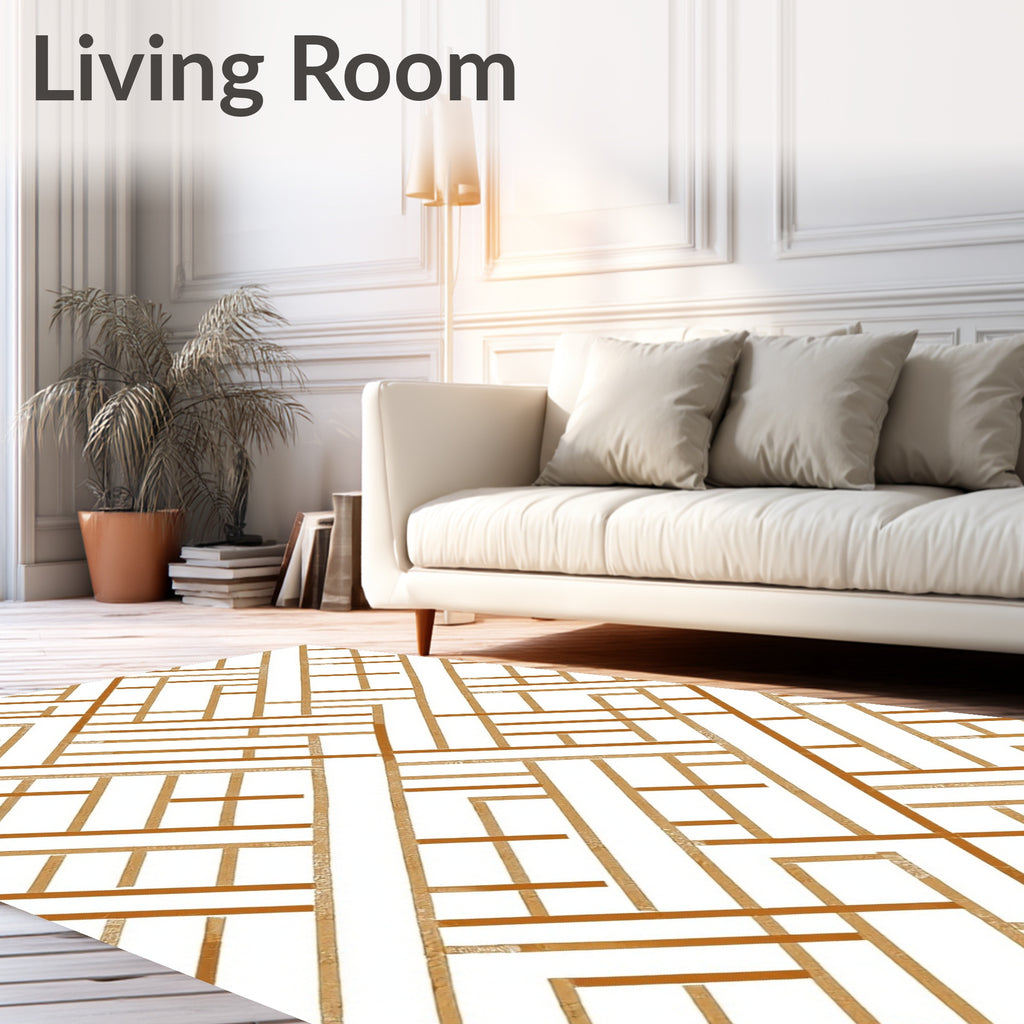Modern Geometric Lines Rug