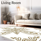 Elegant Floral Botanical Inspired Rug