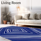Concentric Diamond Stripes Design Rug