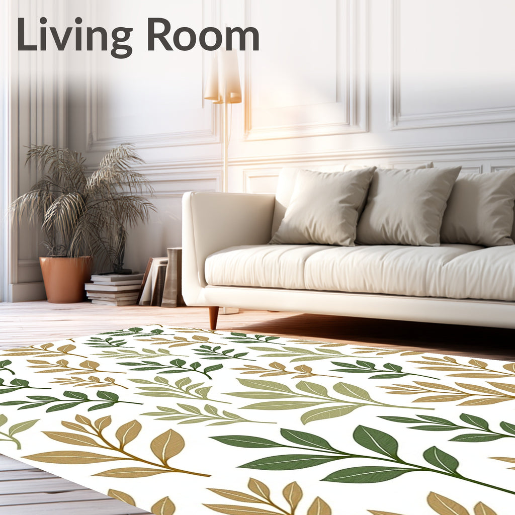 Botanical Branch Pattern Rug