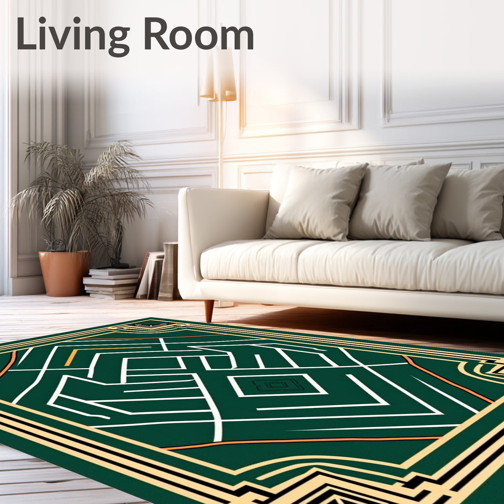 Art Deco Geometric Lines Rug