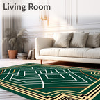 Art Deco Geometric Lines Rug