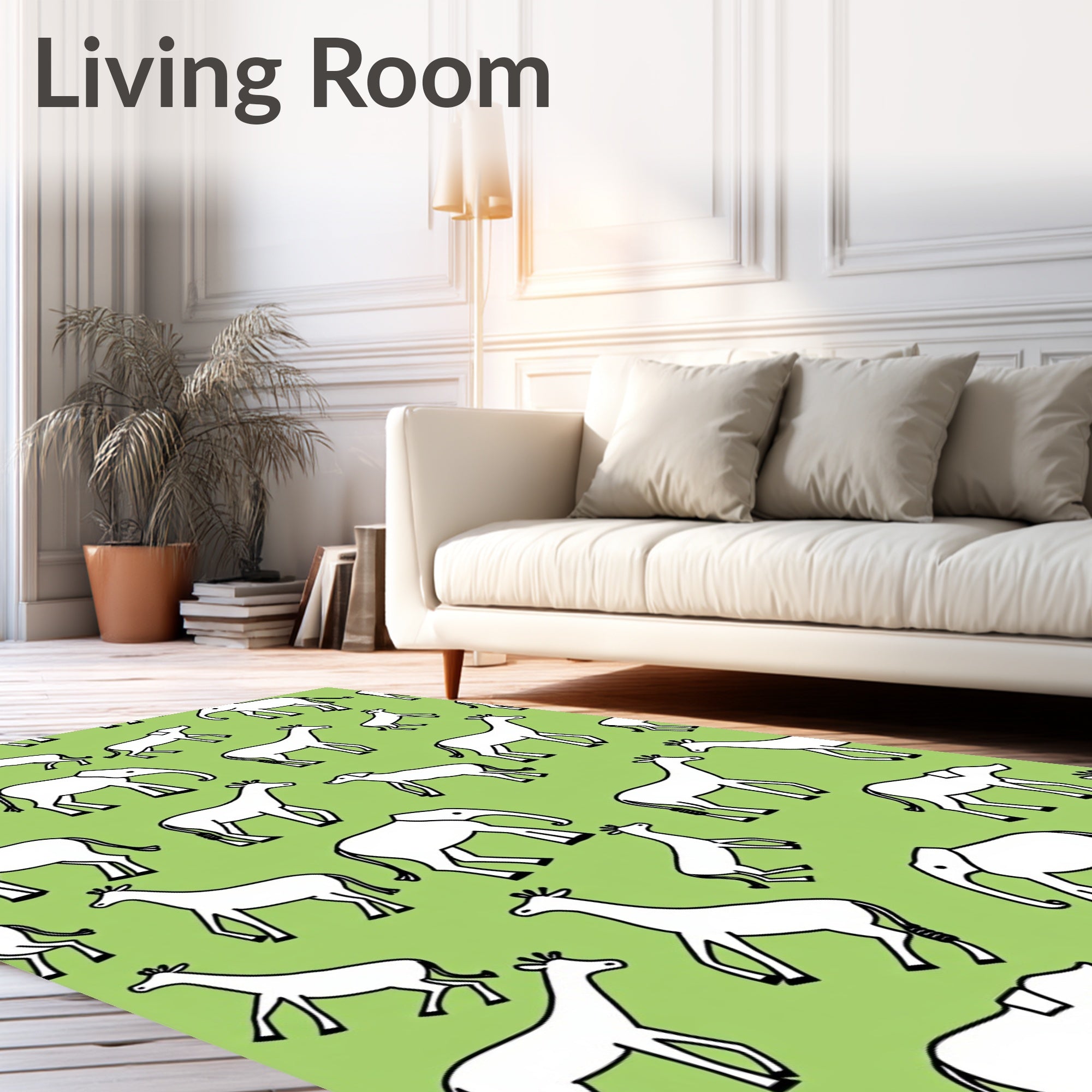 Whimsical Animals Pattern Rug