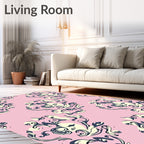 Abstract Swirls Baroque Pattern Rug