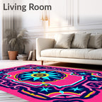 Bold Floral Sunburst Paisley Rug