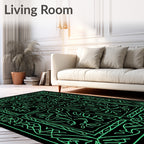 Ornate Floral Vine Abstract Design Rug