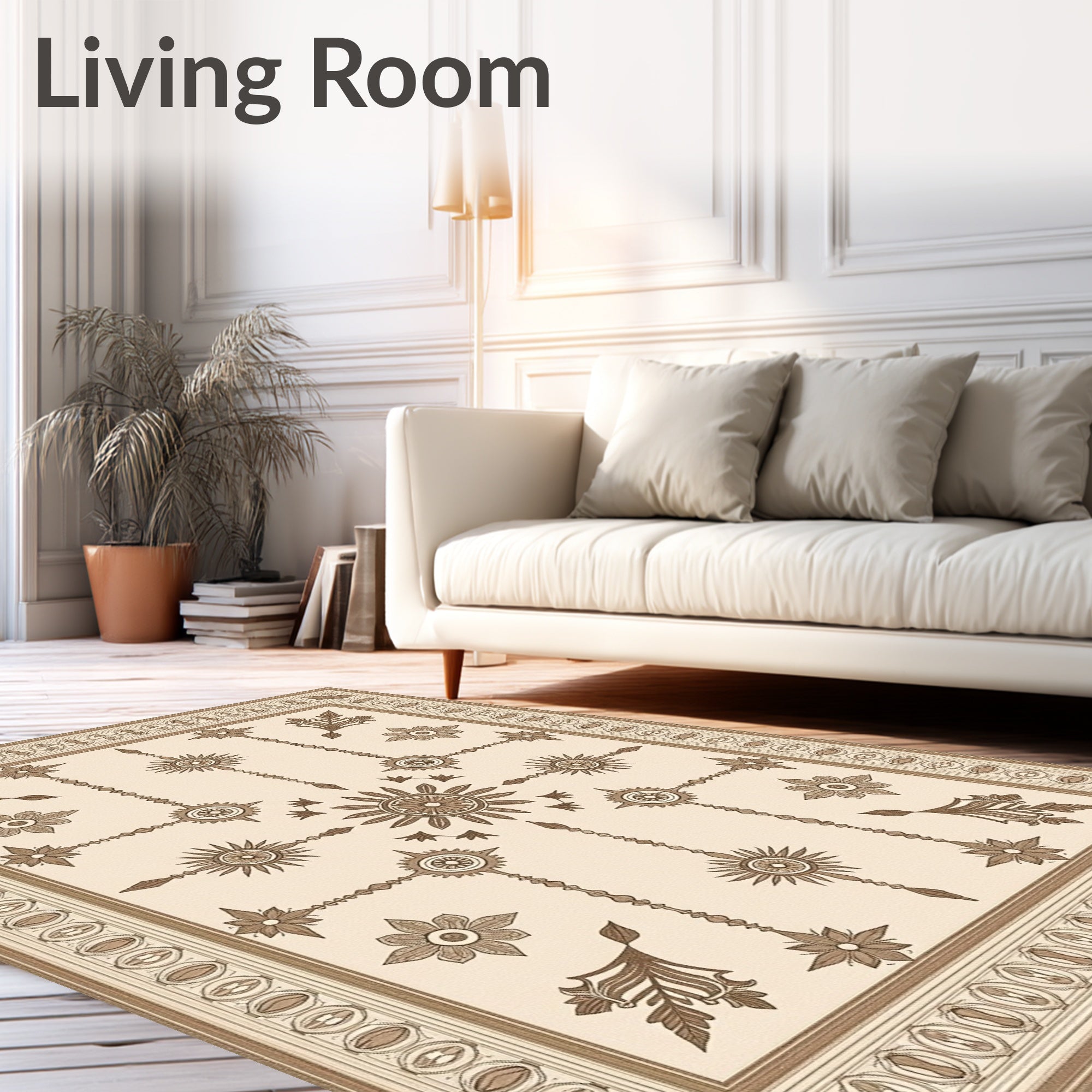 Classic Floral Geometric Medallion Rug