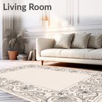 Elegant Floral Swirl Ornament Rug