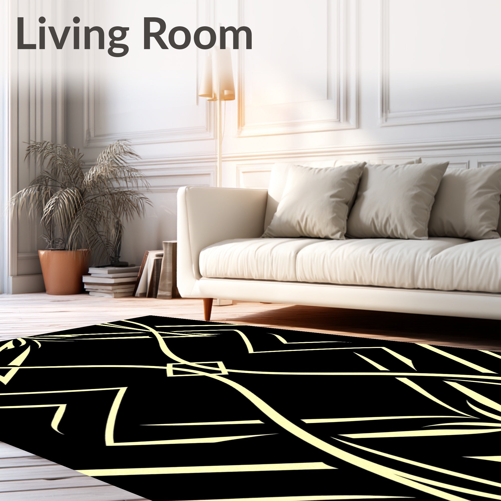 Art Deco Style Geometric Pattern Design Rug
