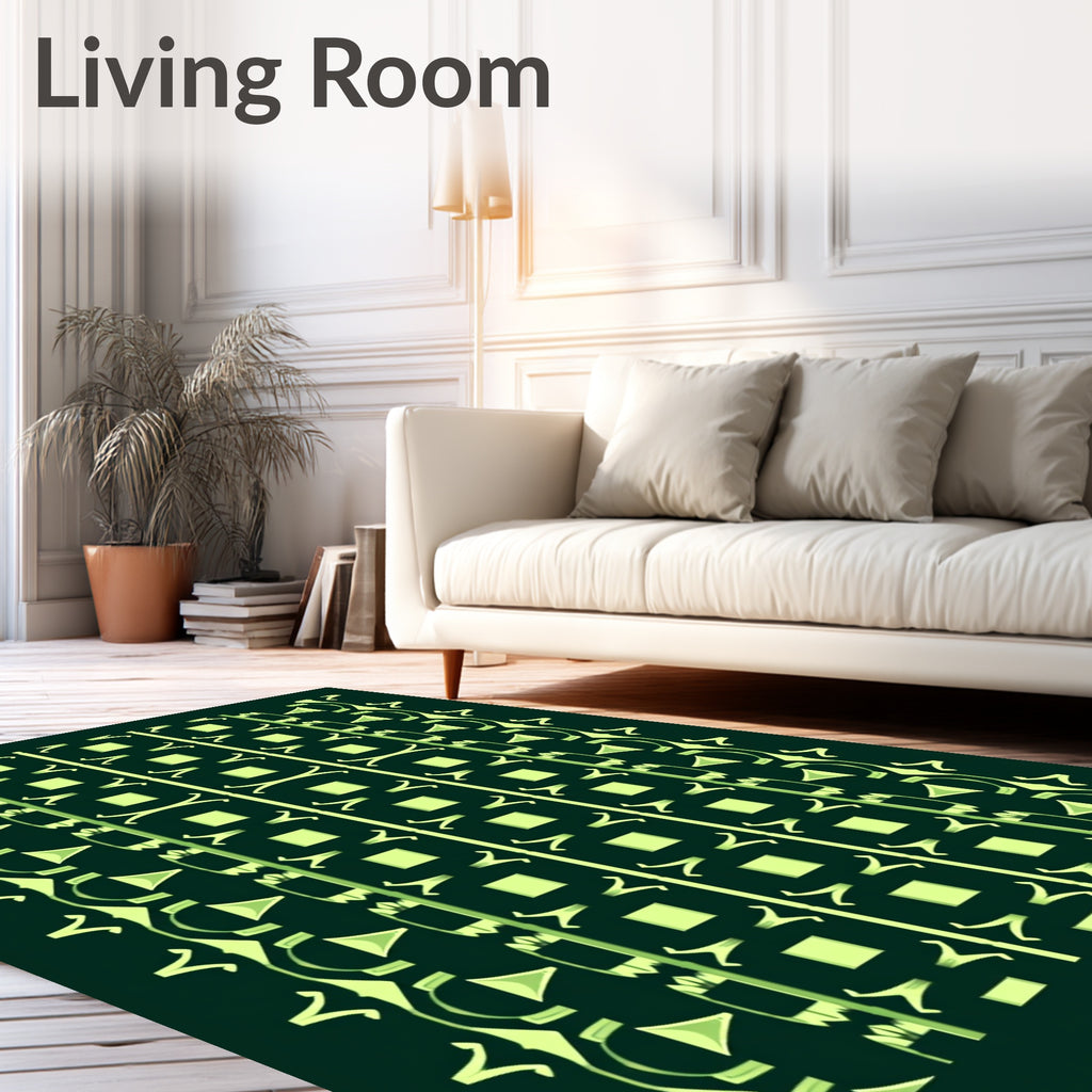 Geometric Lattice Patterned Rug
