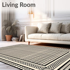 Geometric Grid Pattern Area Rug