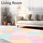 Pastel Bubble Pattern Design Rug