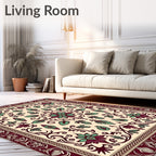 Vintage Floral Border Rug