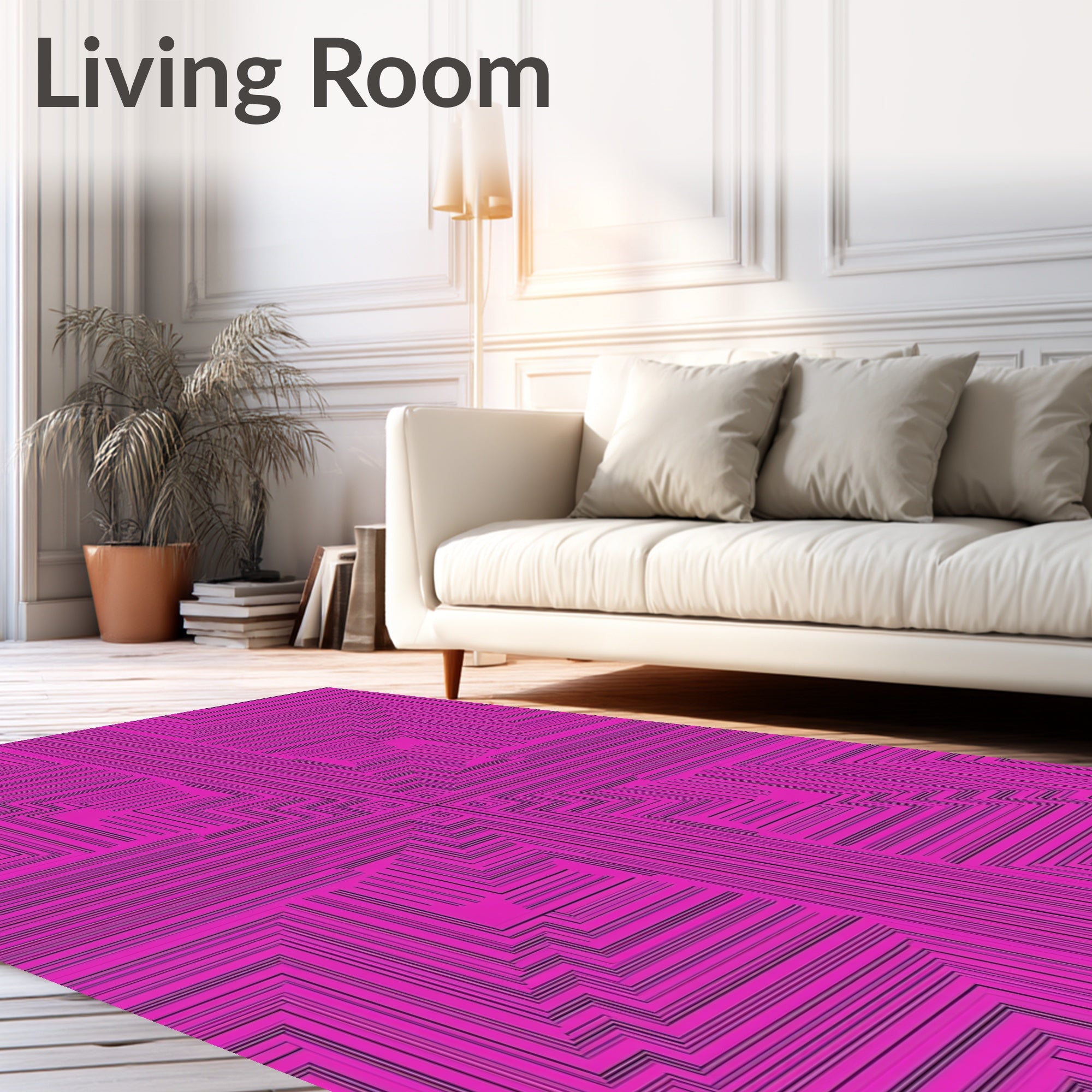 Bold Geometric Maze Pattern Rug