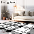 Classic Tartan Grid Pattern Rug