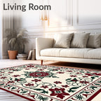 Rich Floral Garden Motif Pattern Rug