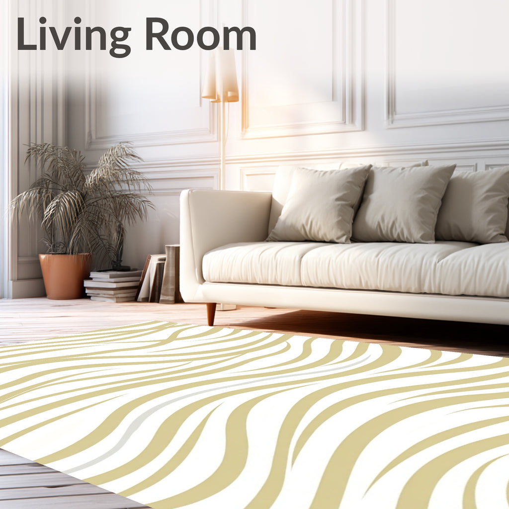 Modern Abstract Swirling Lines Rug