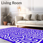 Bold Maze Pattern Design Rug