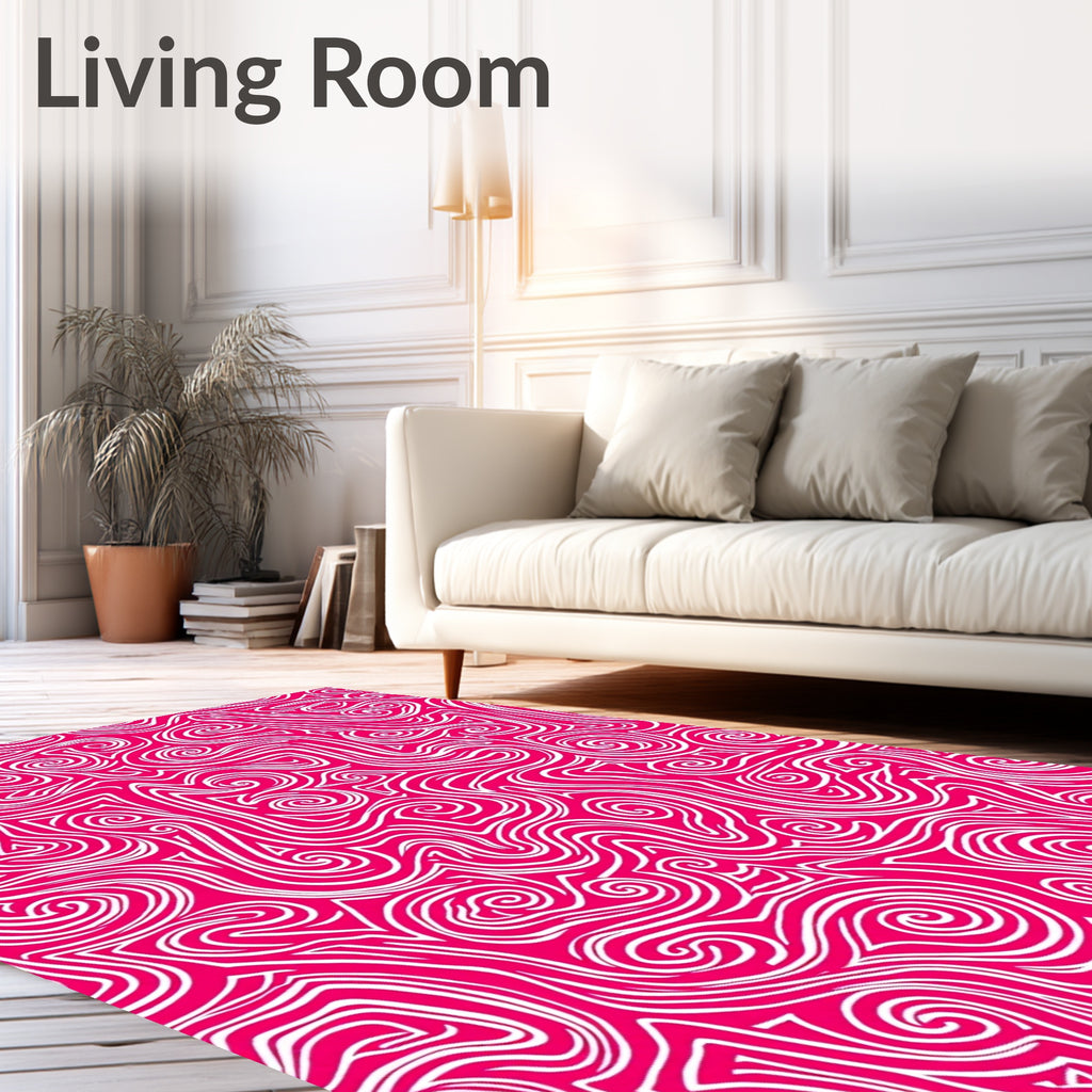 Abstract Swirl Pattern Design Rug