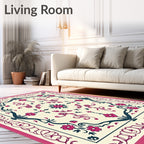 Victorian Floral Swirl Pattern Rug