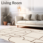 Abstract Geometric Line Art Pattern Rug