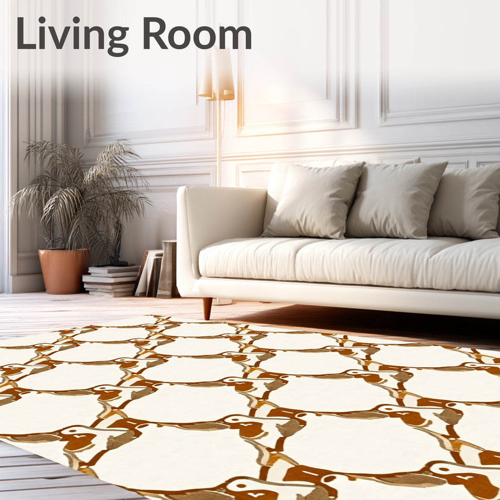 Moden Bird Mosaic Pattern Rug