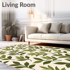 Green Leaves Pattern Rug