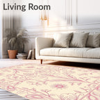 Delicate Floral Scrollwork Design Rug