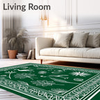 Nature Scene Bird Botanical Pattern Rug