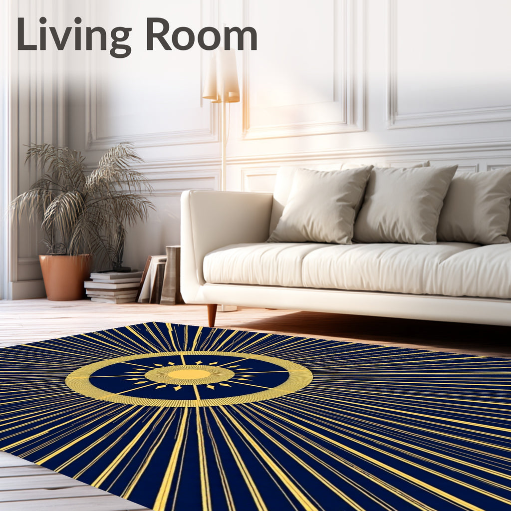Radiating Sun Art Deco Rug