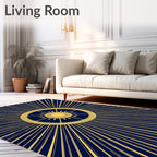 Radiating Sun Art Deco Rug