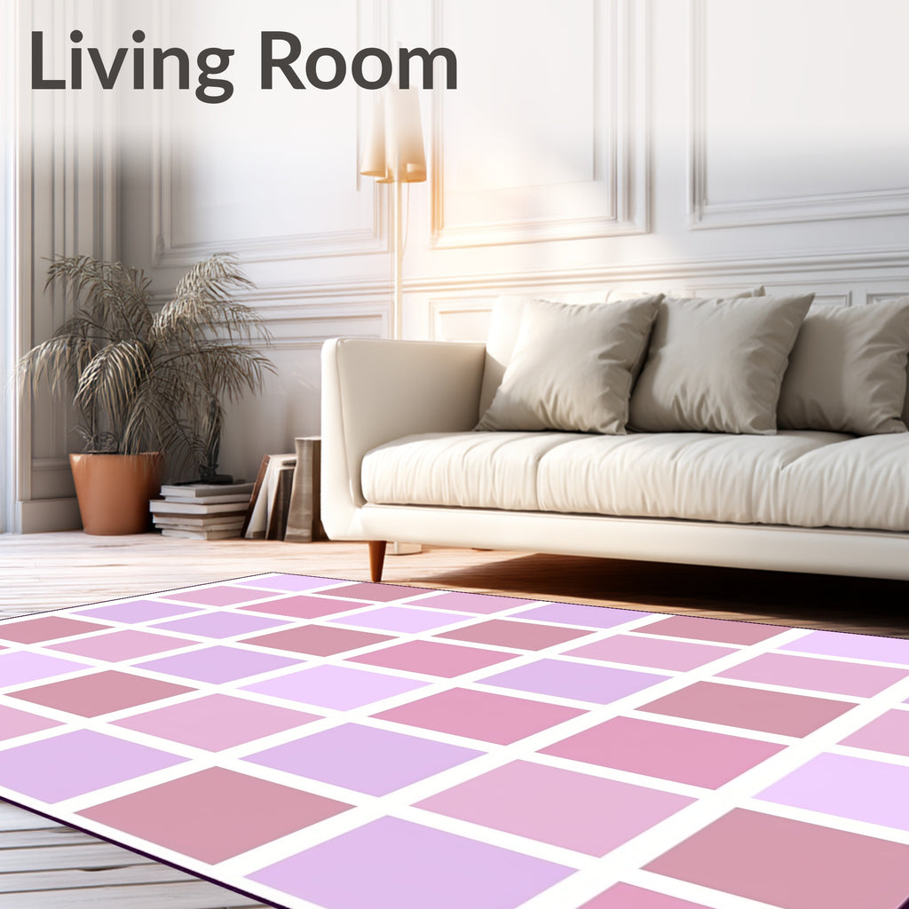Pastel Squares Pattern Rug