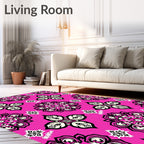 Vibrant Floral Medallion Pattern Rug
