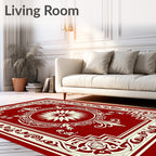 Ornate Floral Inlay Pattern Rug