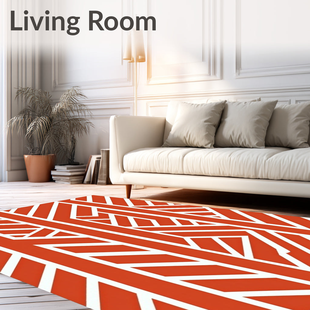 Striking Geometric Abstract Pattern Rug