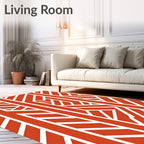 Striking Geometric Abstract Pattern Rug
