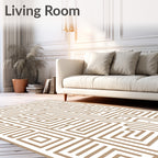 Geometric Maze Pattern Rug