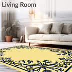 Classic Floral Border Design Rug