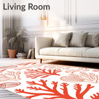 Coral Reef Abstract Pattern Rug