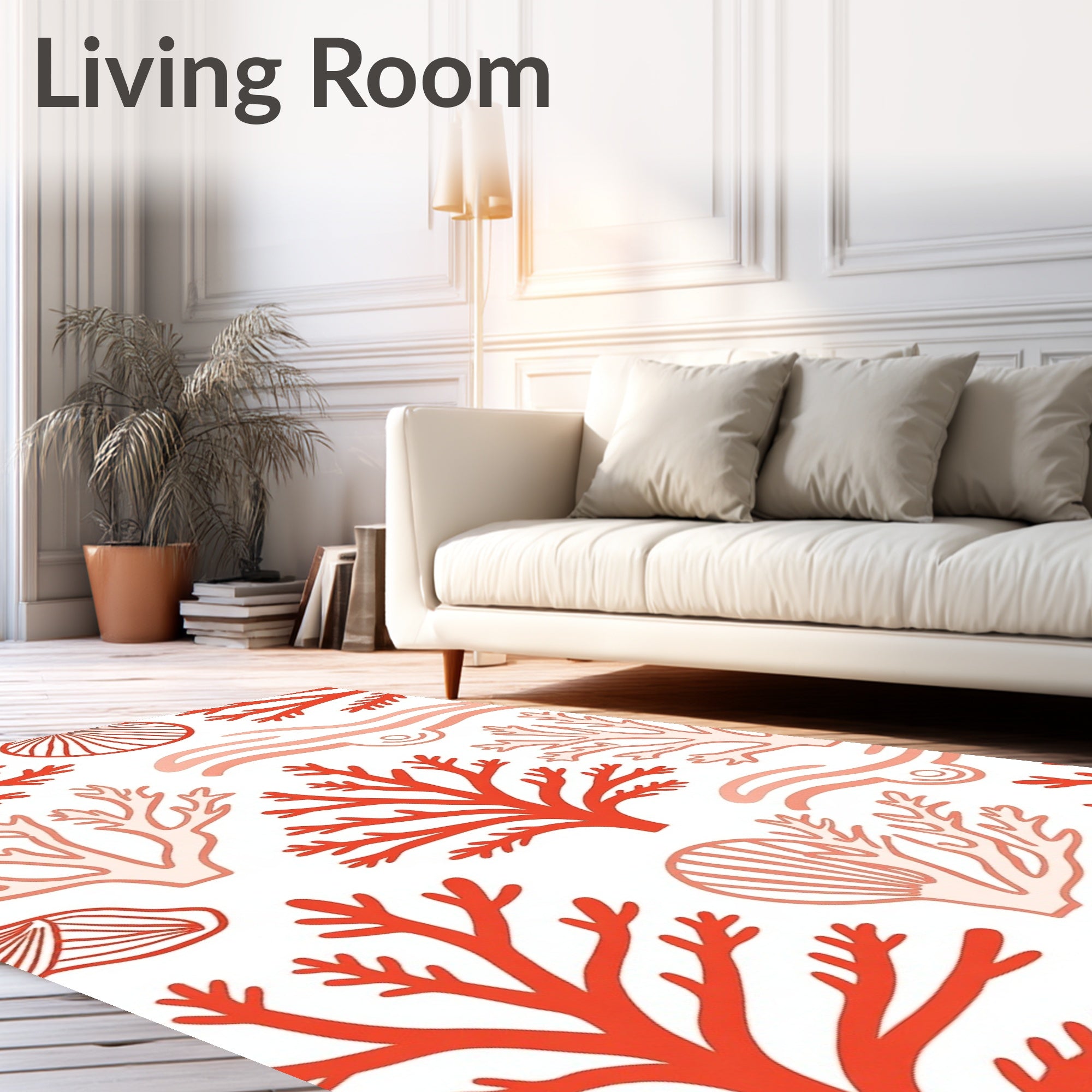 Coral Reef Abstract Pattern Rug