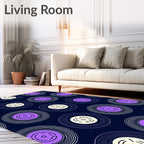 Retro Record Pattern Design Rug