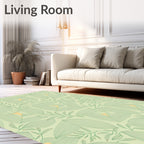 Green Leafy Vine Pattern Rug