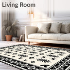 Bold Traditional Geometric Pattern Rug