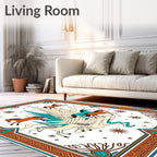 Running Horses Crystal Peaks Art Rug