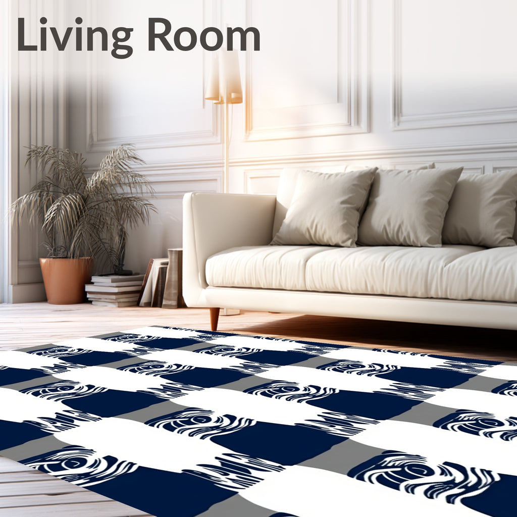 Abstract Waves Stripes Pattern Rug