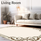 Ornate Floral Scrollwork Design Rug