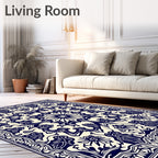 Intricate Floral Symmetry Pattern Rug