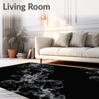 Abstract Smoke Swirl Decorative Pattern Rug